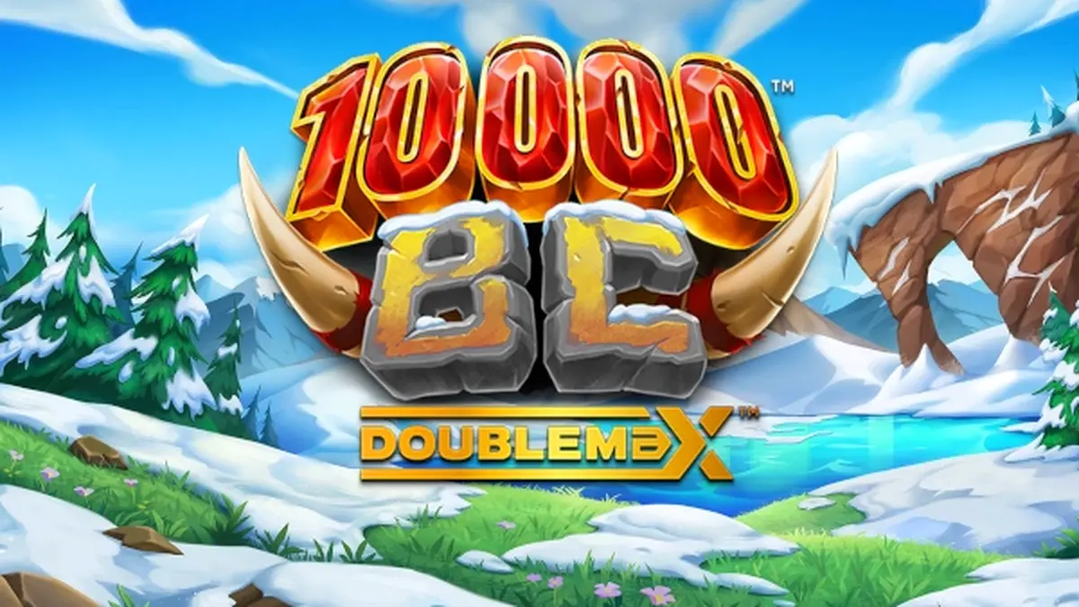 Tampilan visual slot 10000 BC DoubleMax dengan elemen zaman es
